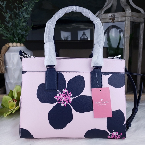 🌺NWT Kate Spade MD Cameron floral satchel pink KS - Picture 4 of 11